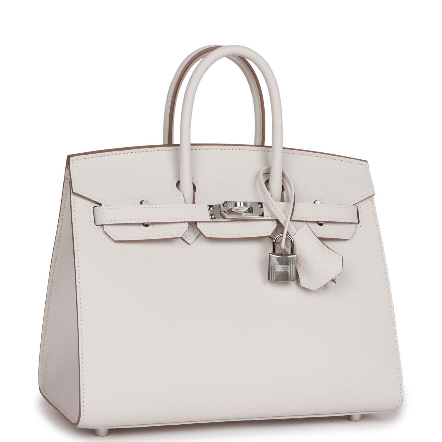 HMS Birkin Sellier 25 Gris Pale Epsom Palladium Hardware