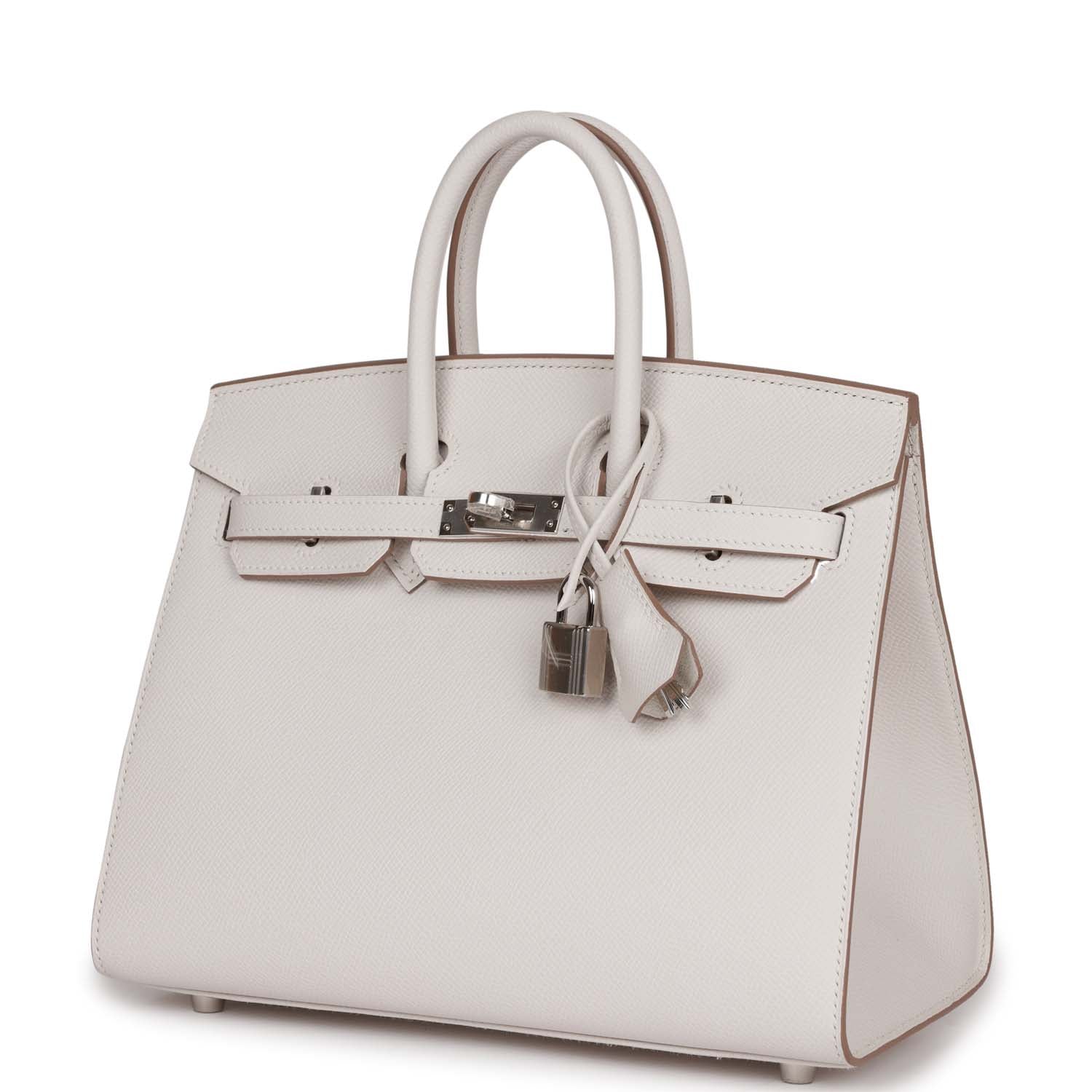 HMS Birkin Sellier 25 Gris Pale Epsom Palladium Hardware