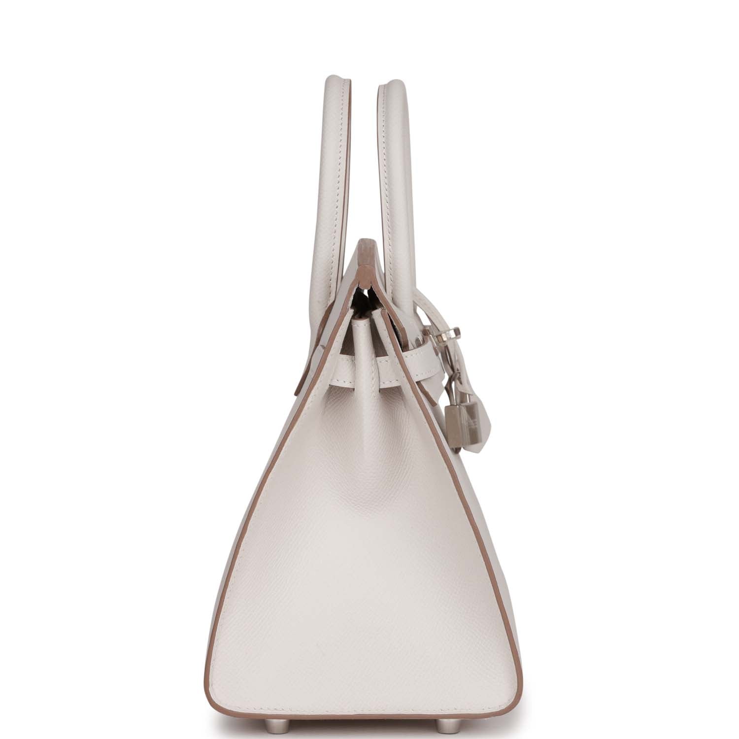 HMS Birkin Sellier 25 Gris Pale Epsom Palladium Hardware