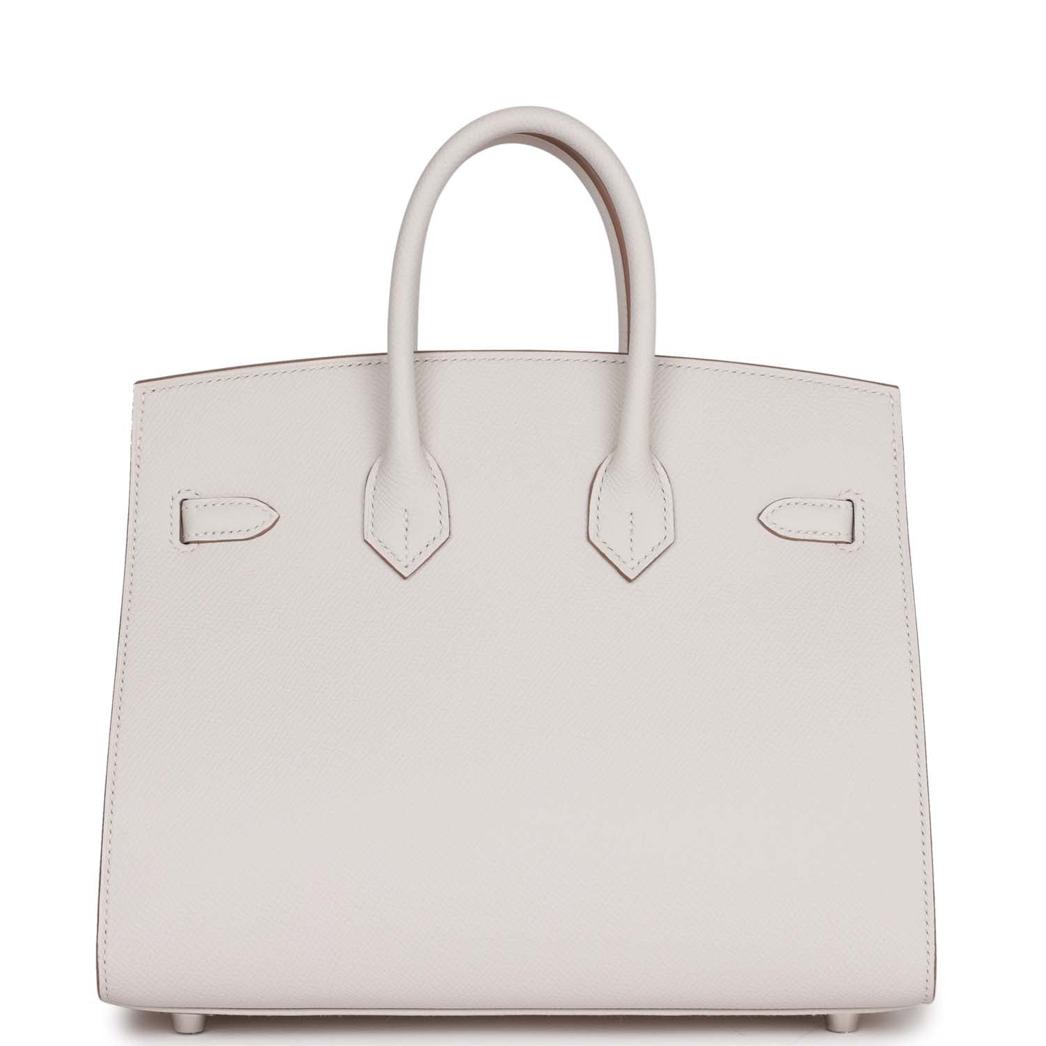 HMS Birkin Sellier 25 Gris Pale Epsom Palladium Hardware