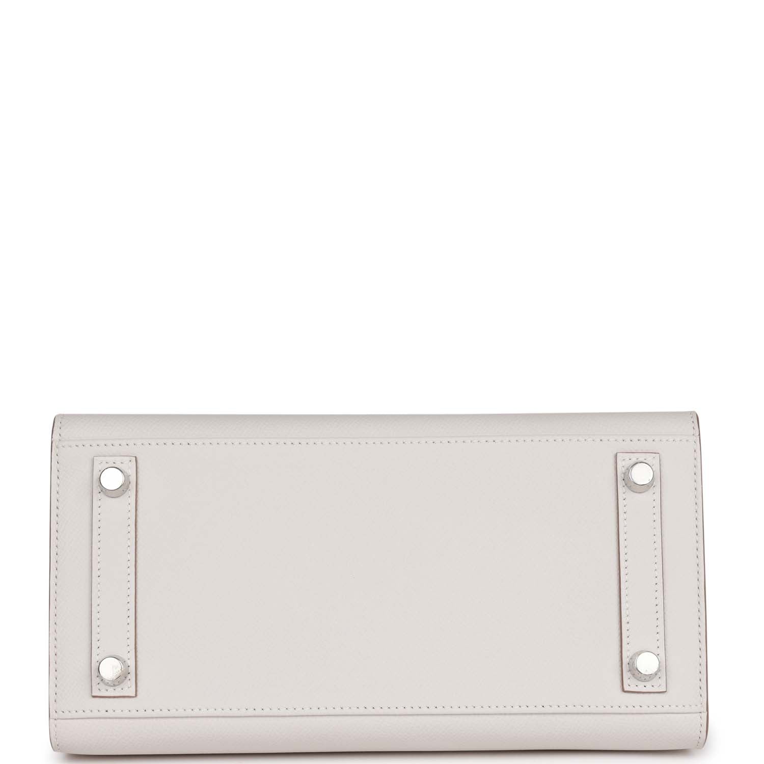 HMS Birkin Sellier 25 Gris Pale Epsom Palladium Hardware