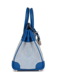 HMS Birkin 25 Bleu Bill Toile H and Bleu France Swift Swift Palladium Hardware