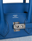 HMS Birkin 25 Bleu Bill Toile H and Bleu France Swift Swift Palladium Hardware