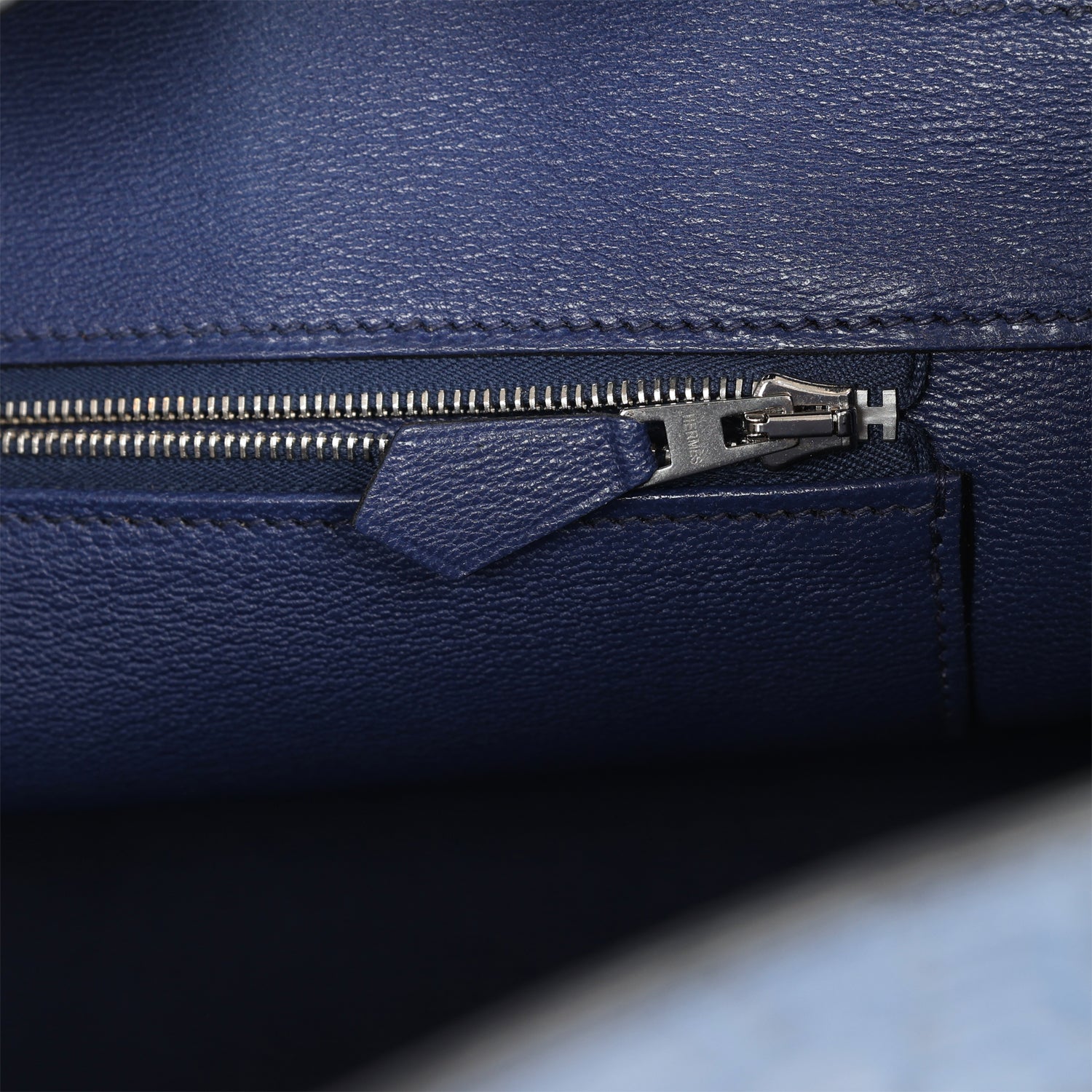Top Quality HMS Birkin 35 Bleu Brighton Matte Alligator Palladium Hardware