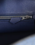 Top Quality HMS Birkin 35 Bleu Brighton Matte Alligator Palladium Hardware