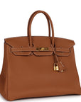Top Quality HMS Birkin 35 Gold Togo Gold Hardware