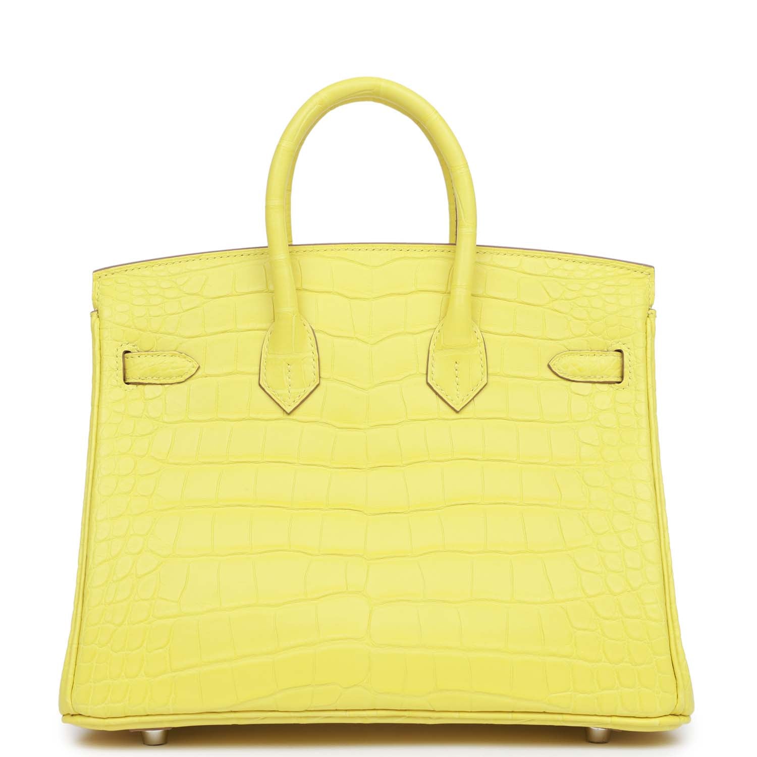 HMS Birkin 25 Lime Matte Alligator Palladium Hardware
