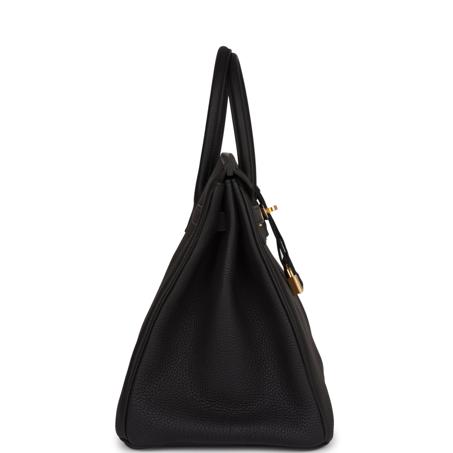 HMS Birkin 35 Black Togo Gold Hardware