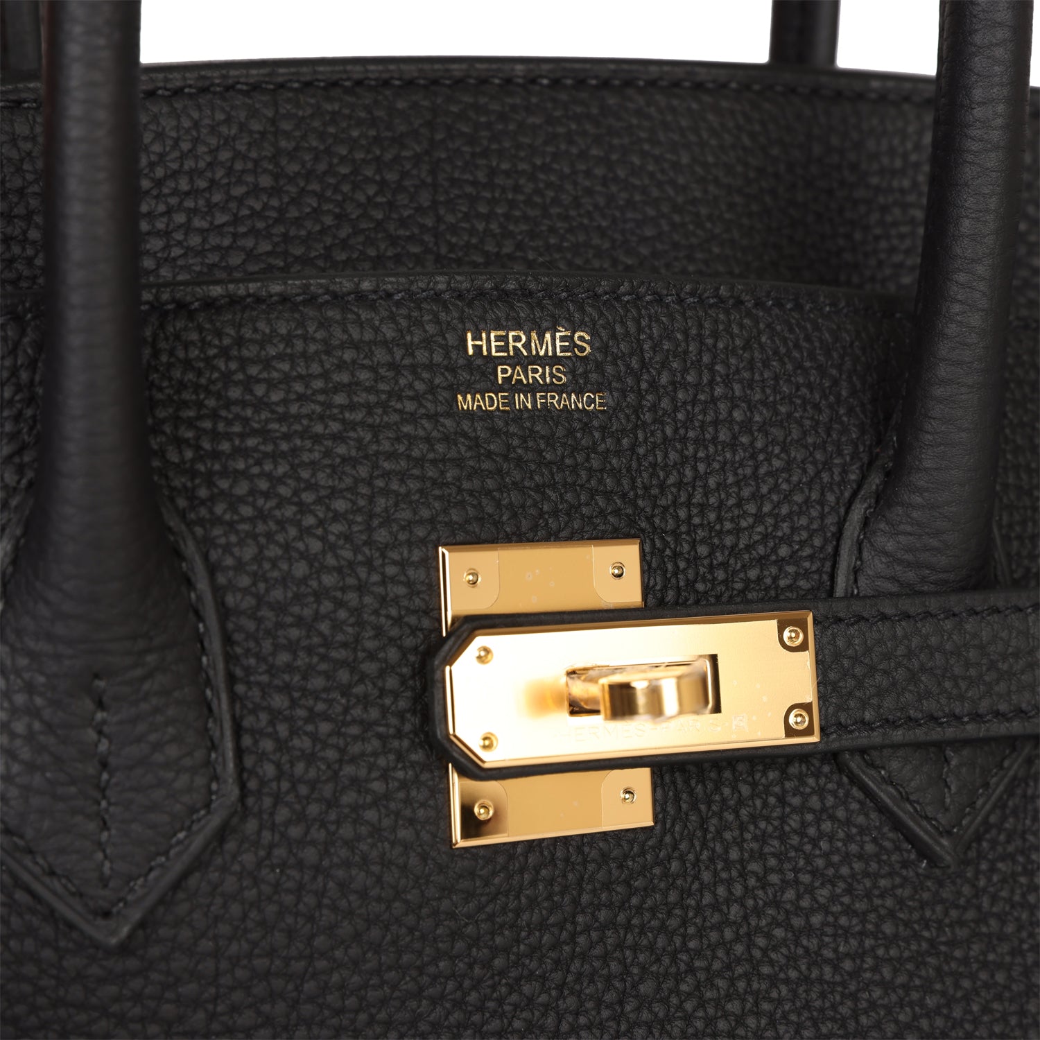 HMS Birkin 35 Black Togo Gold Hardware
