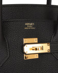 HMS Birkin 35 Black Togo Gold Hardware