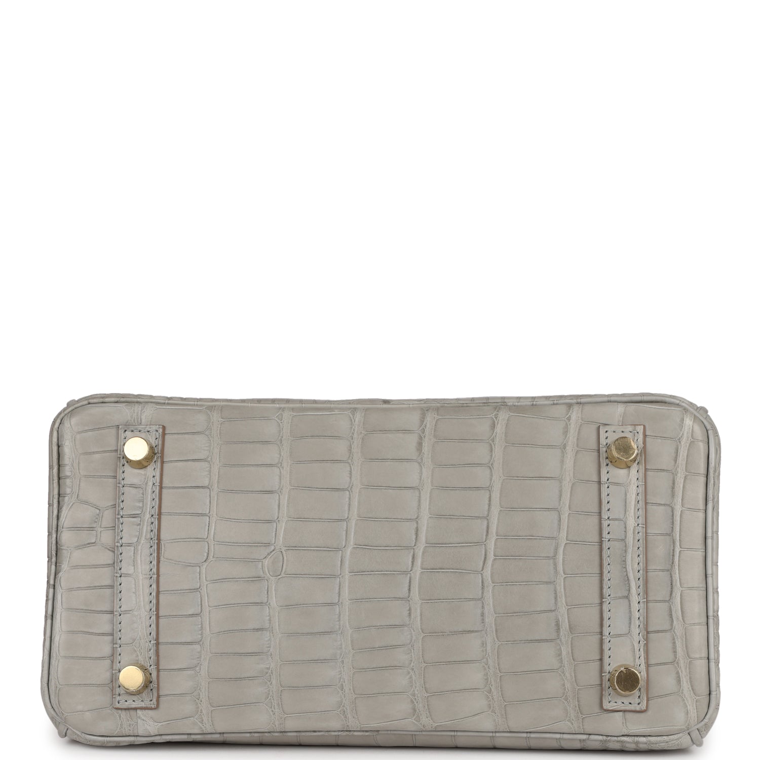 HMS Special Order (HSS) Birkin 25 Gris Perle Verso Matte Alligator Brushed Gold Hardware
