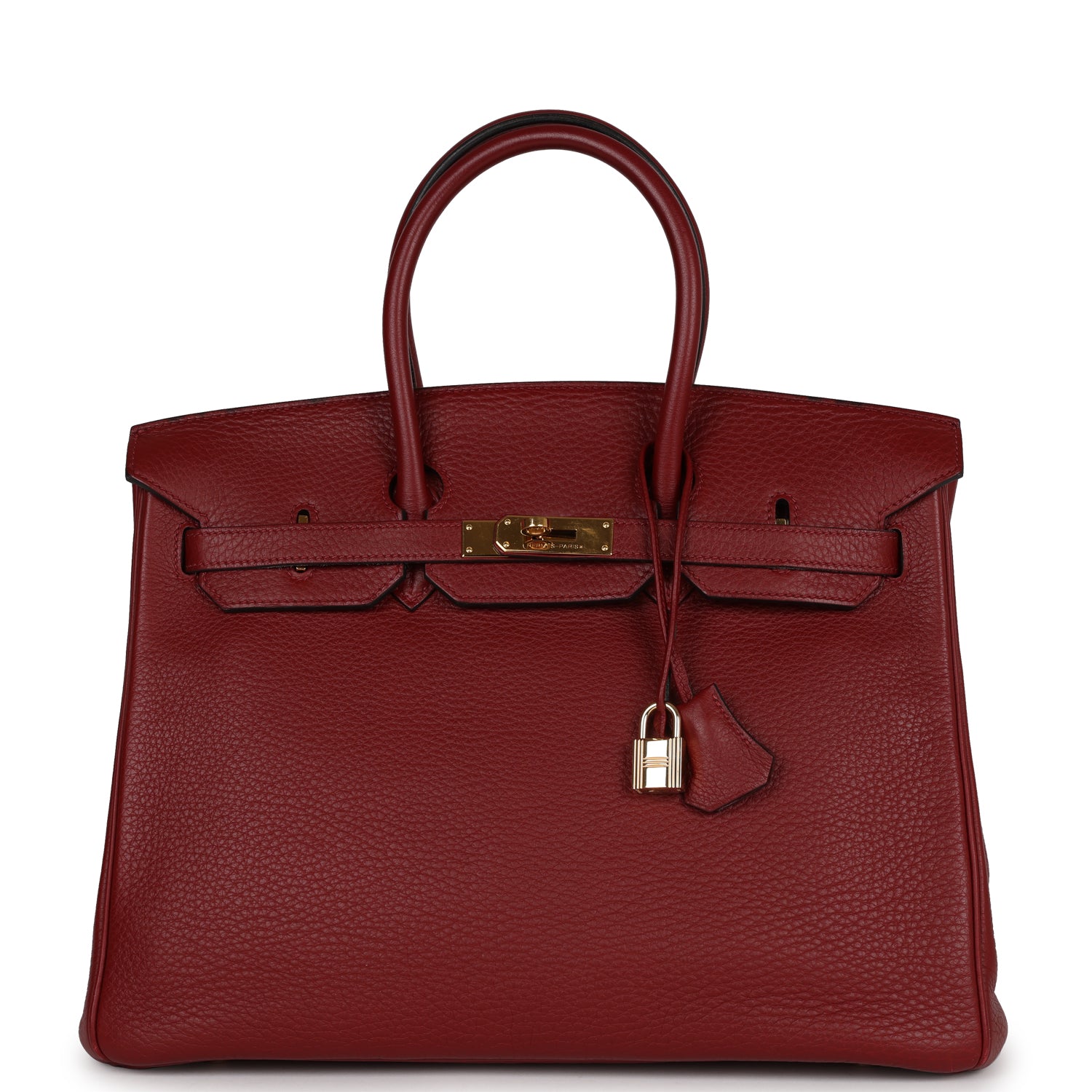 Top Quality HMS Birkin 35 Rouge H Togo Gold Hardware
