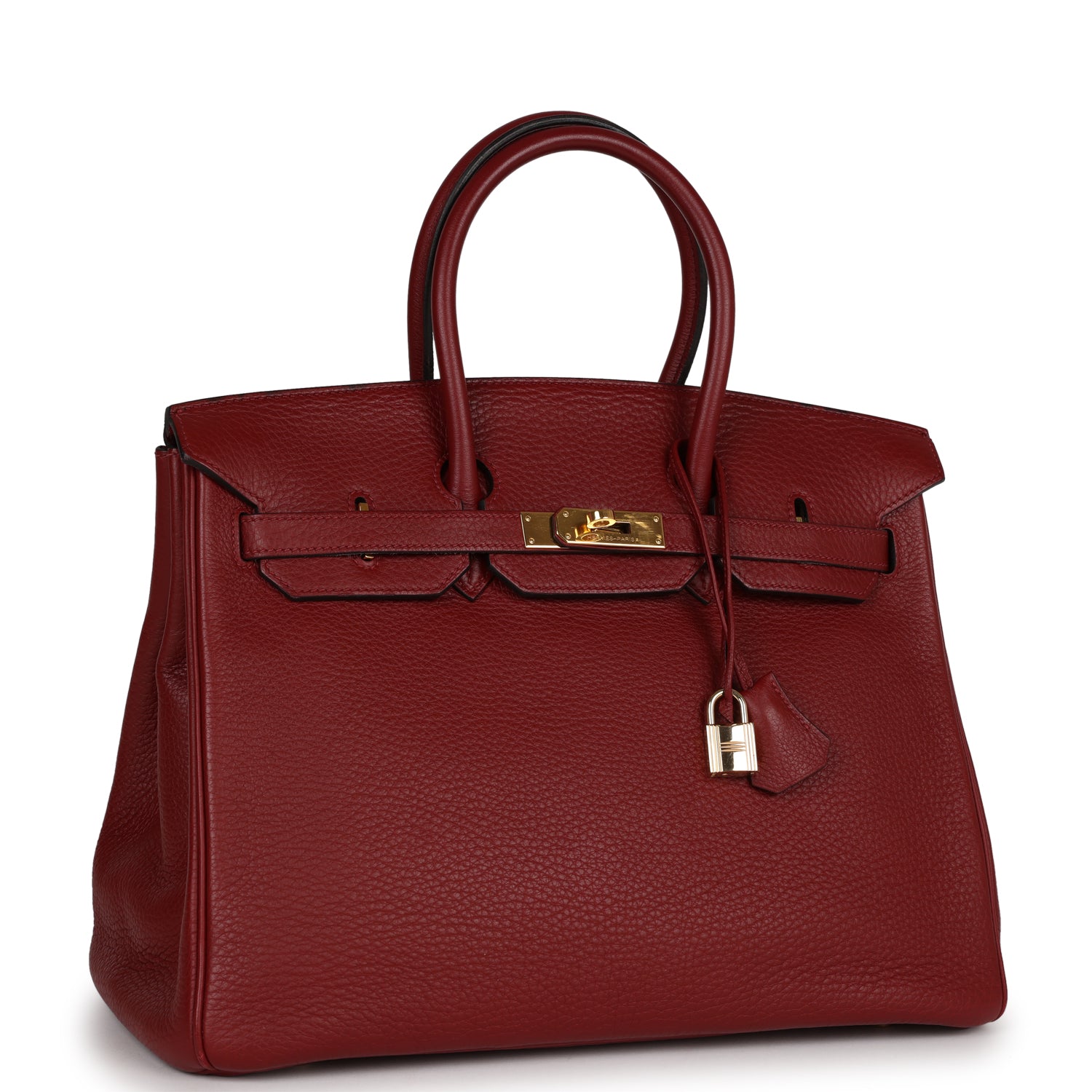 Top Quality HMS Birkin 35 Rouge H Togo Gold Hardware