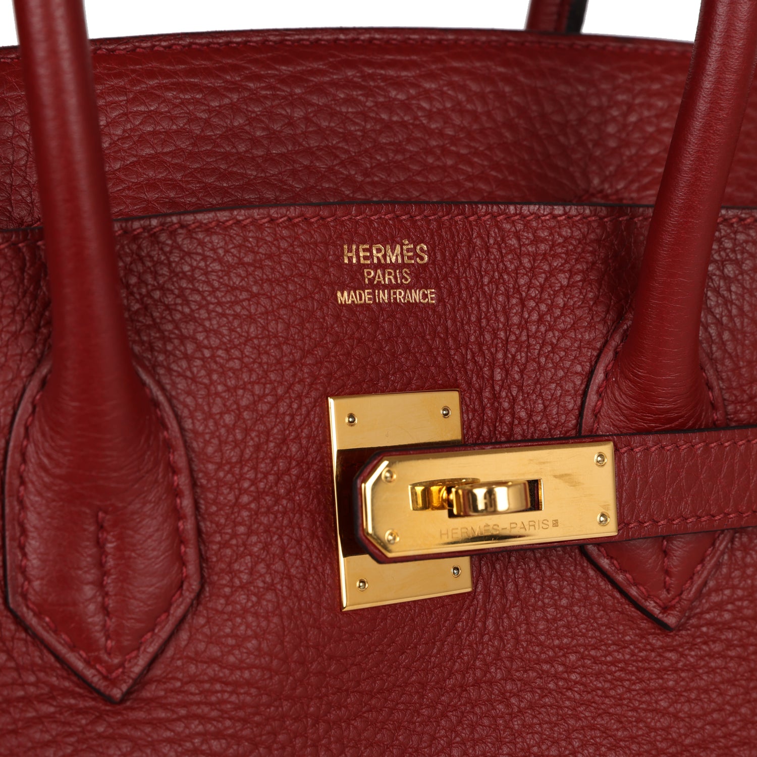 Top Quality HMS Birkin 35 Rouge H Togo Gold Hardware