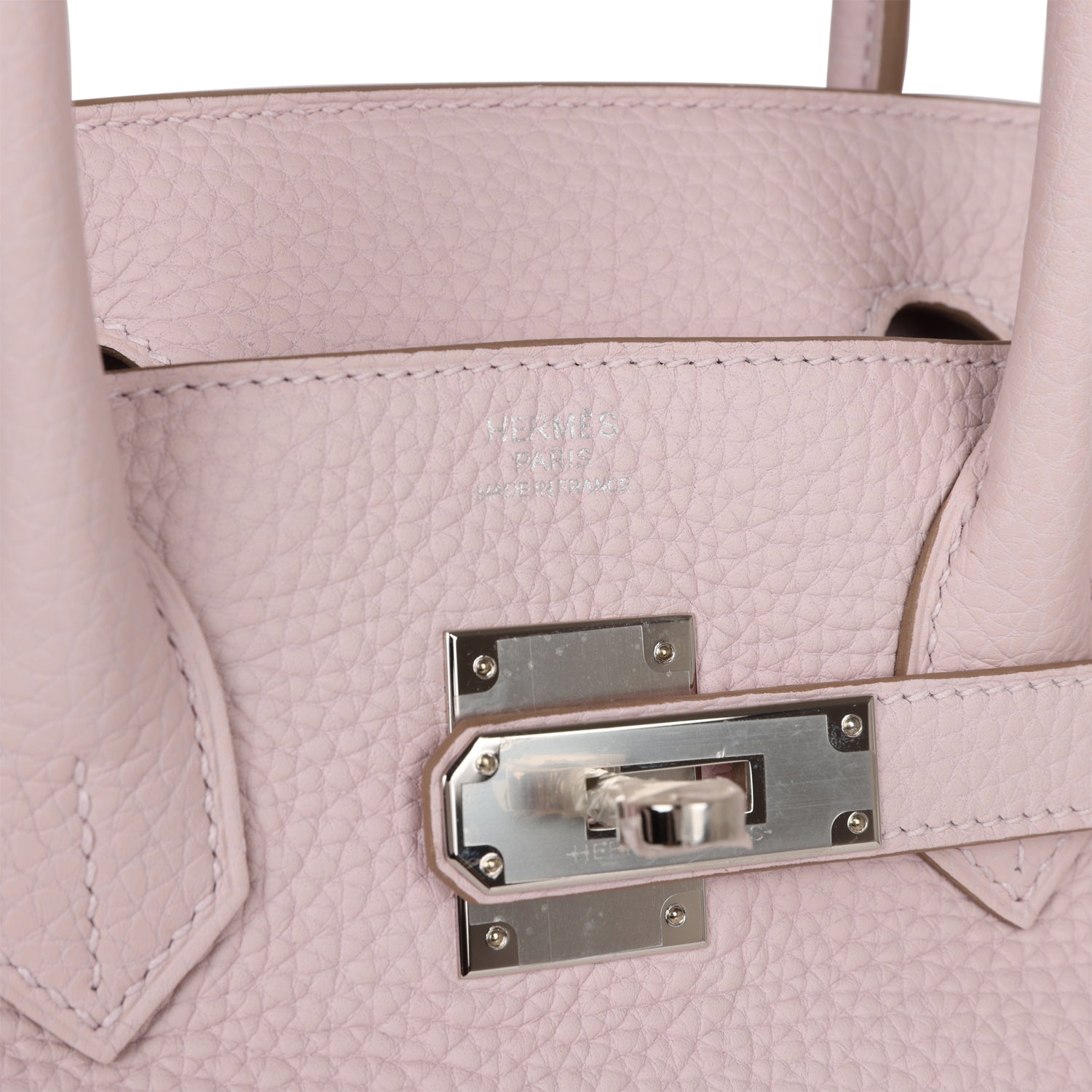 HMS Birkin 30 Mauve Pale Clemence Palladium Hardware