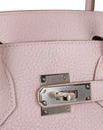 HMS Birkin 30 Mauve Pale Clemence Palladium Hardware
