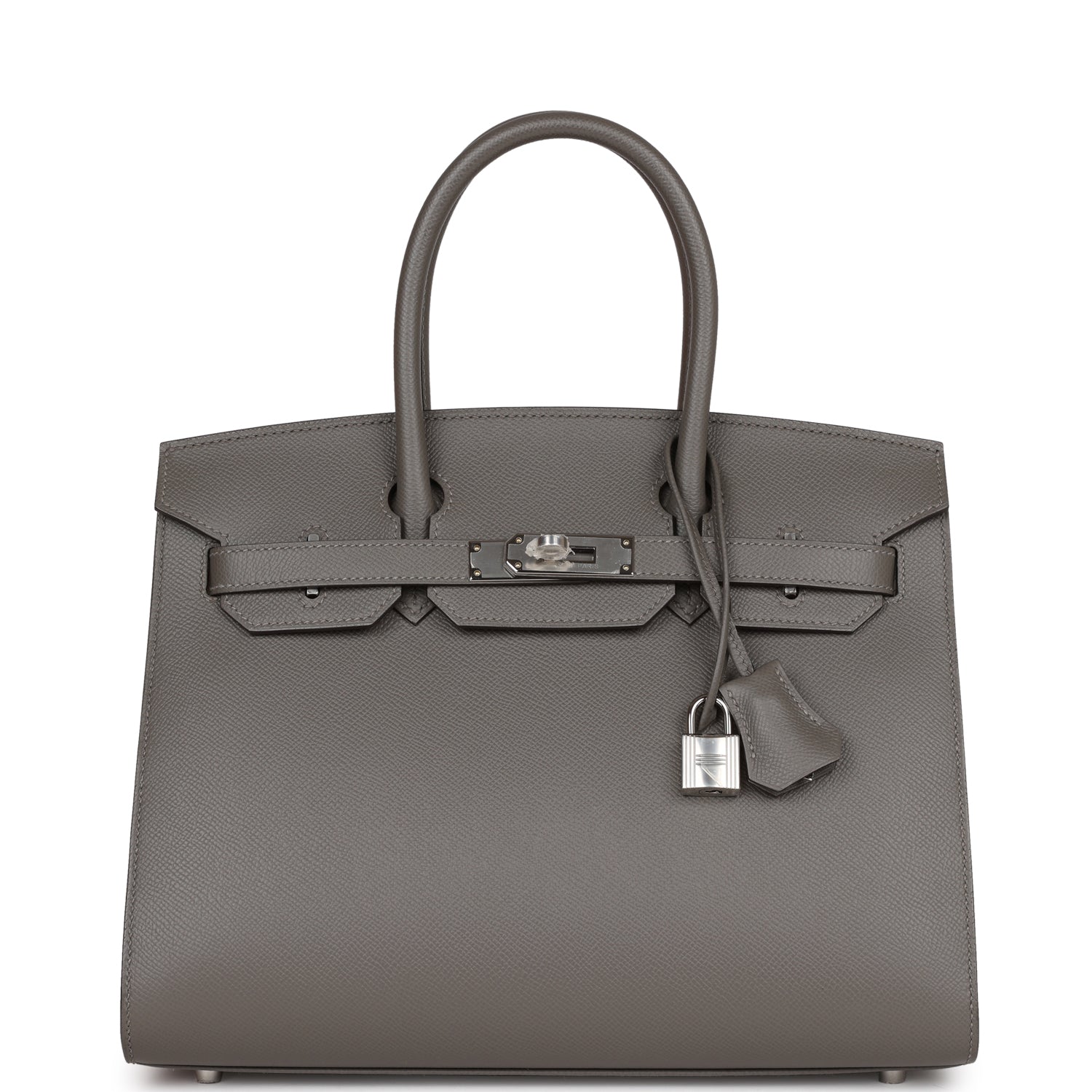 HMS Birkin Sellier 30 Gris Meyer Epsom Palladium Hardware
