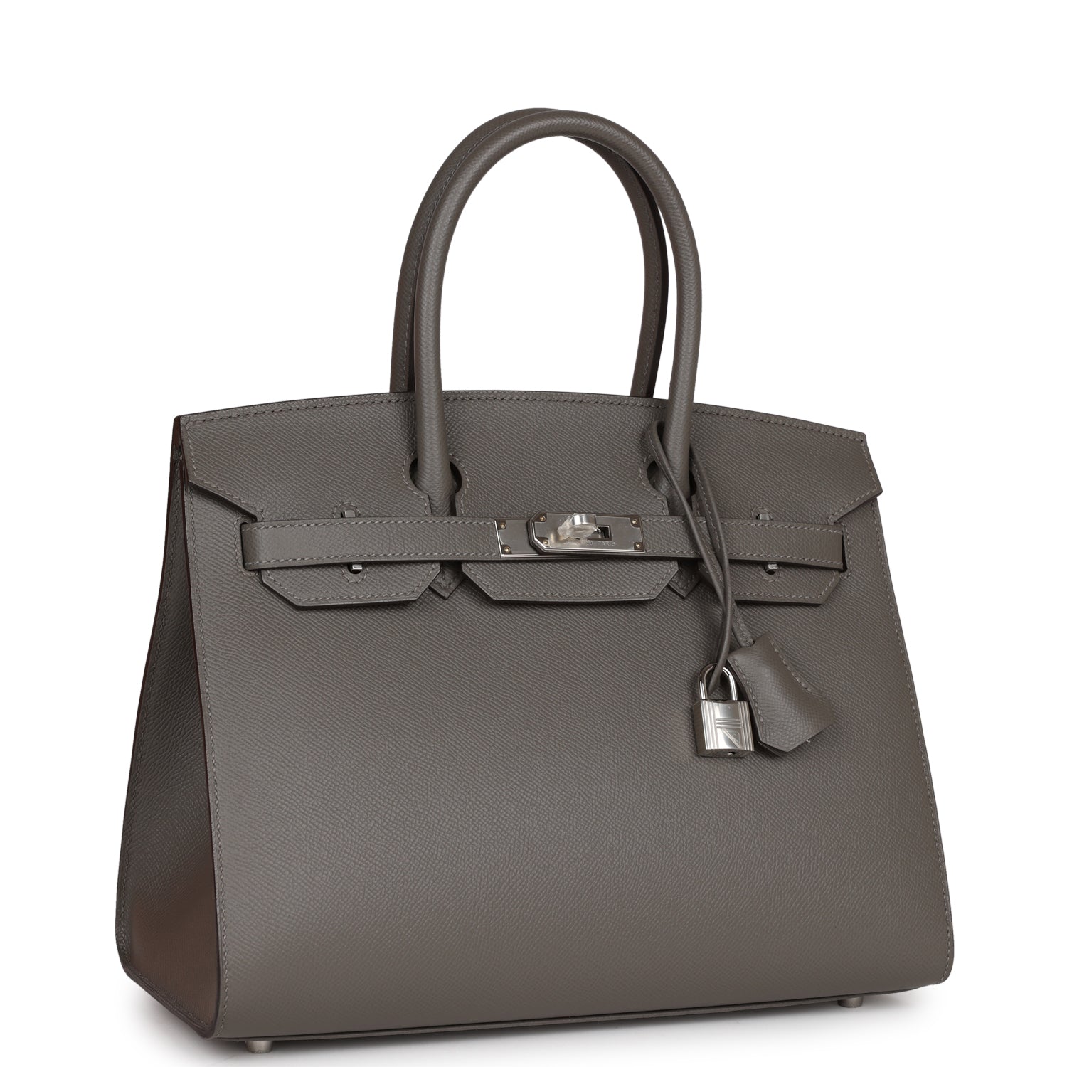 HMS Birkin Sellier 30 Gris Meyer Epsom Palladium Hardware