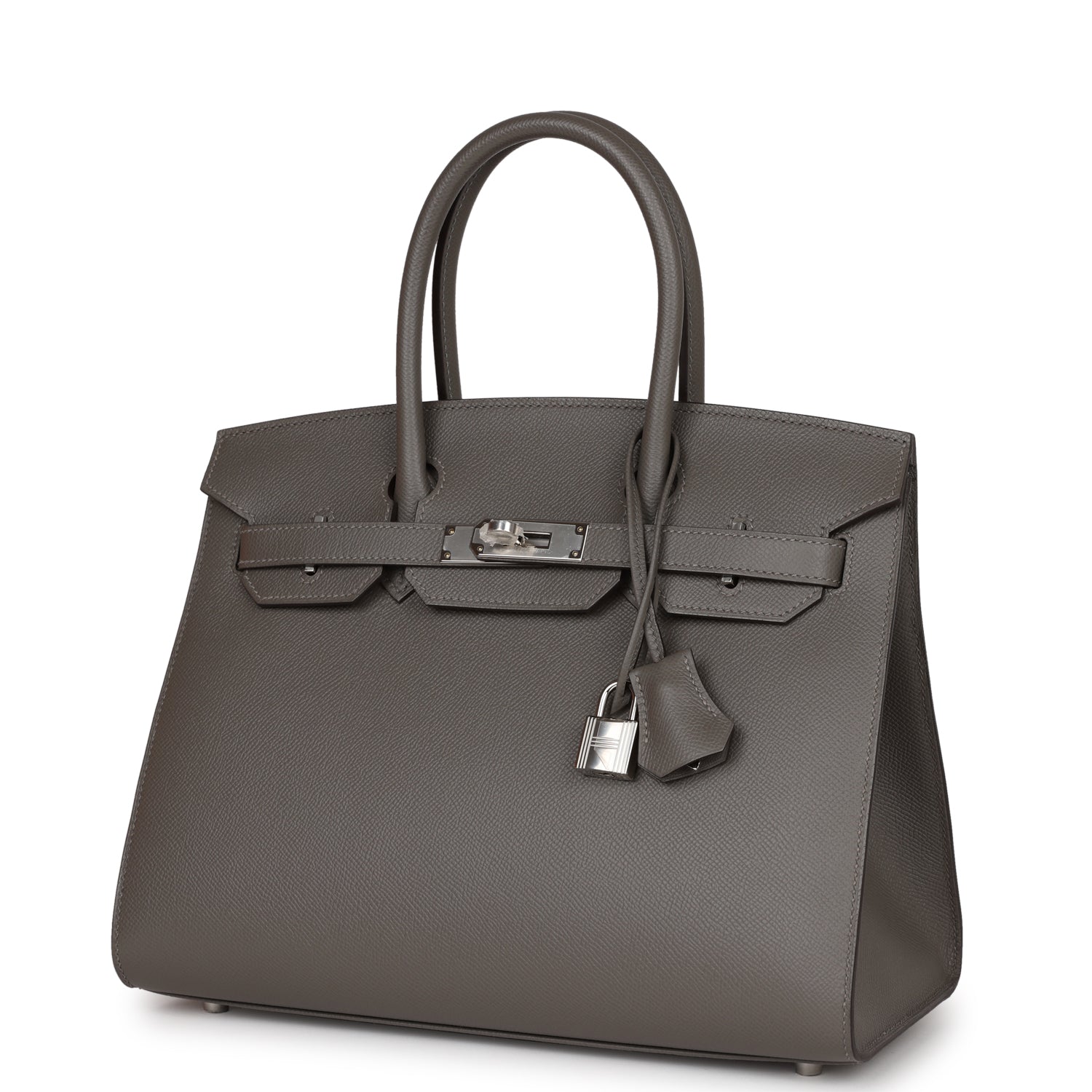 HMS Birkin Sellier 30 Gris Meyer Epsom Palladium Hardware