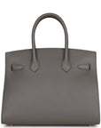 HMS Birkin Sellier 30 Gris Meyer Epsom Palladium Hardware
