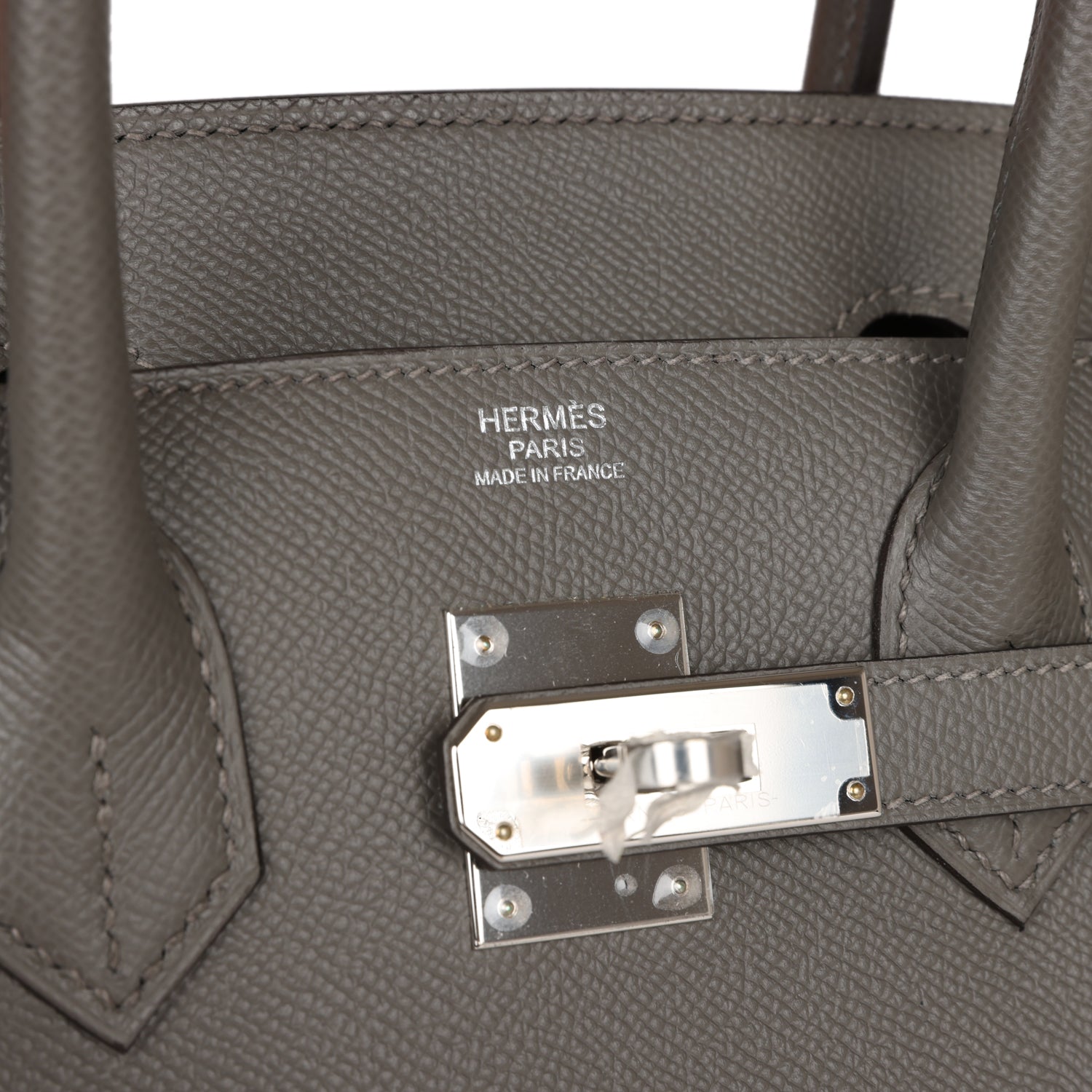 HMS Birkin Sellier 30 Gris Meyer Epsom Palladium Hardware