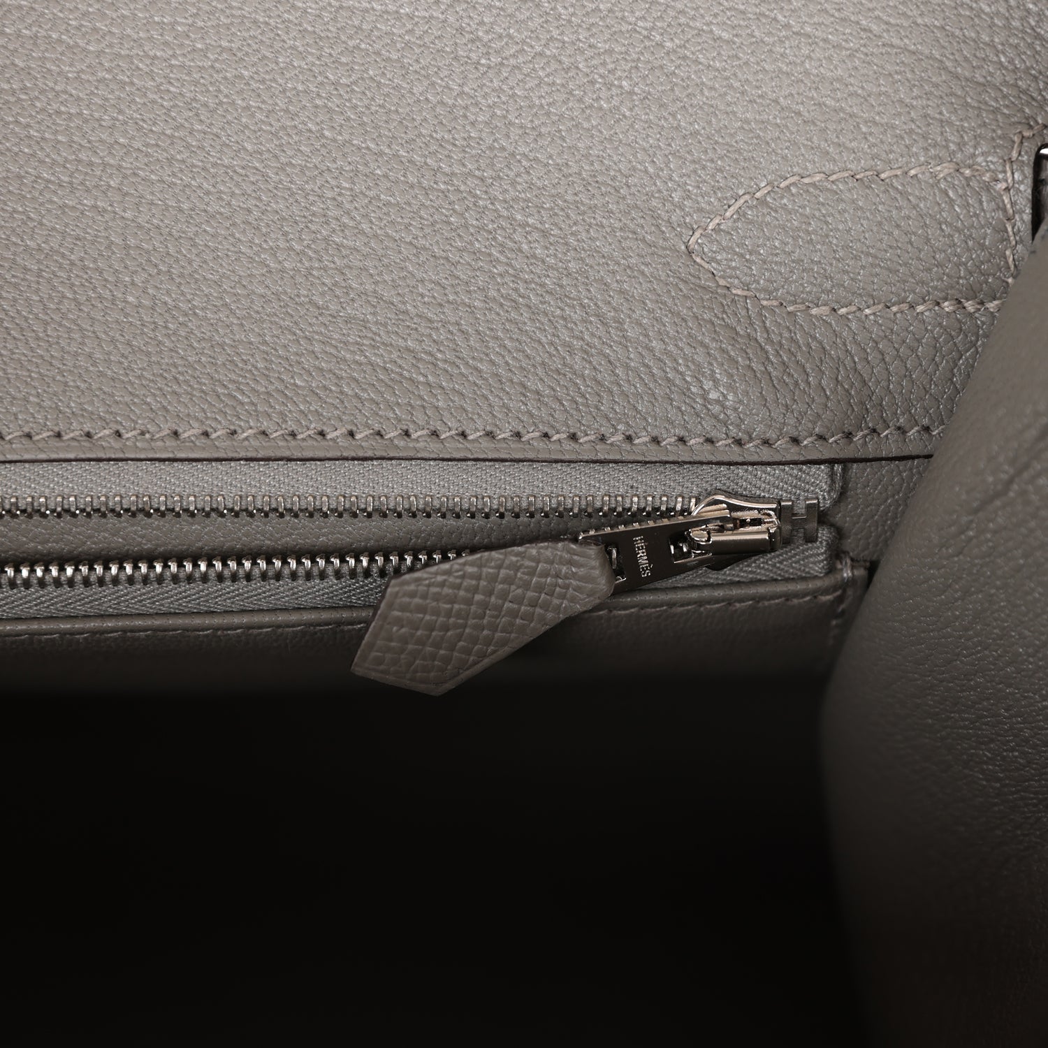 HMS Birkin Sellier 30 Gris Meyer Epsom Palladium Hardware