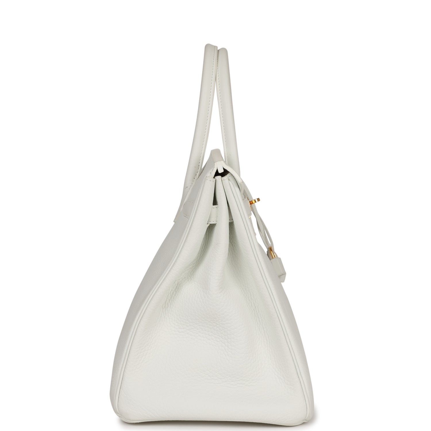 Top Quality HMS Birkin 35 White Clemence Gold Hardware