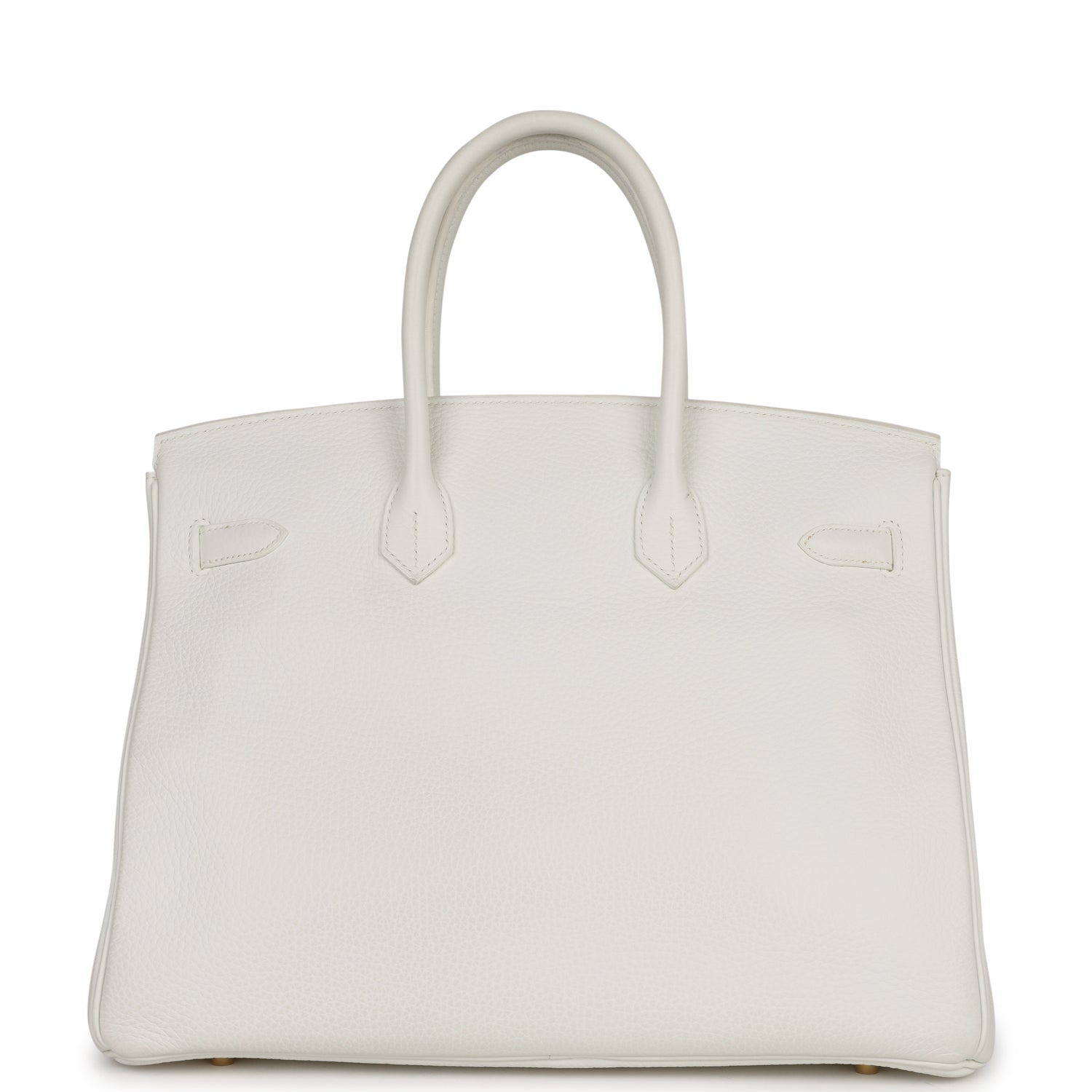 Top Quality HMS Birkin 35 White Clemence Gold Hardware