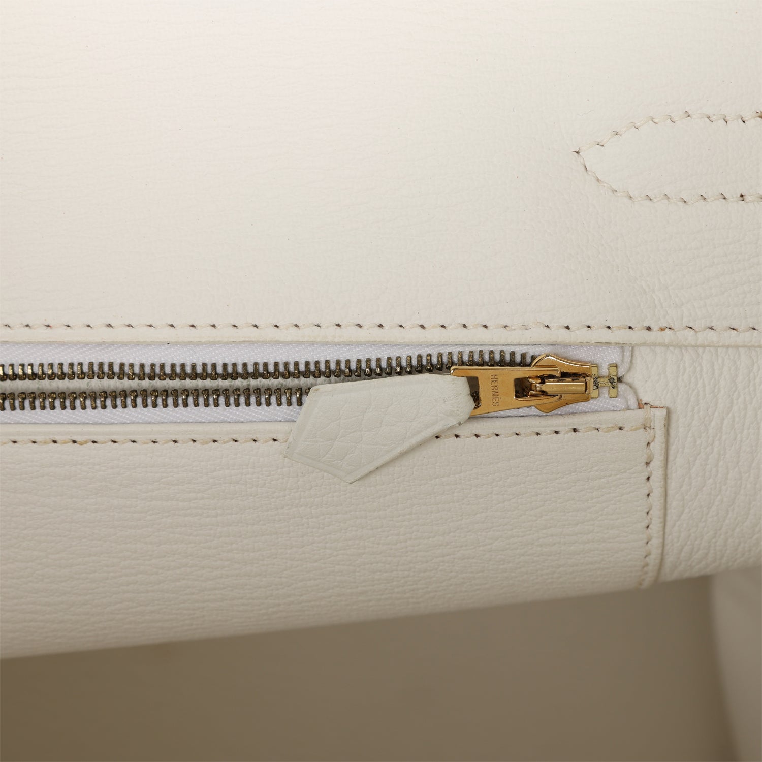 Top Quality HMS Birkin 35 White Clemence Gold Hardware