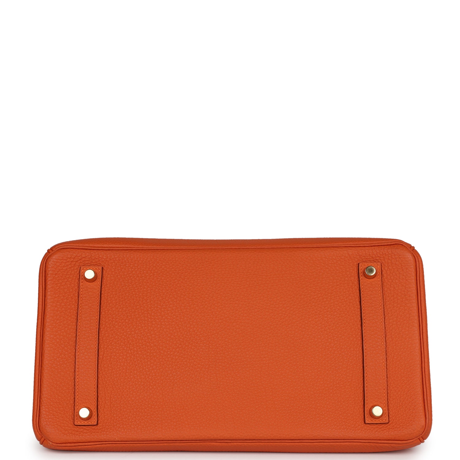Top Quality HMS Birkin 35 Orange H Clemence Gold Hardware