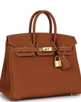 HMS Birkin 25 Gold Togo Gold Hardware