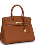 HMS Birkin 30 Gold Togo Gold Hardware