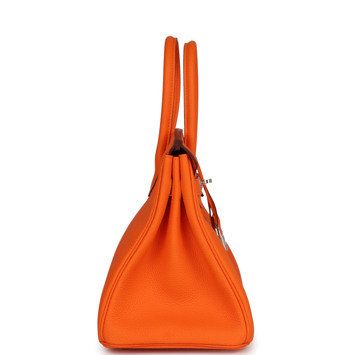 HMS Birkin 30 Orange Minium Togo Palladium Hardware