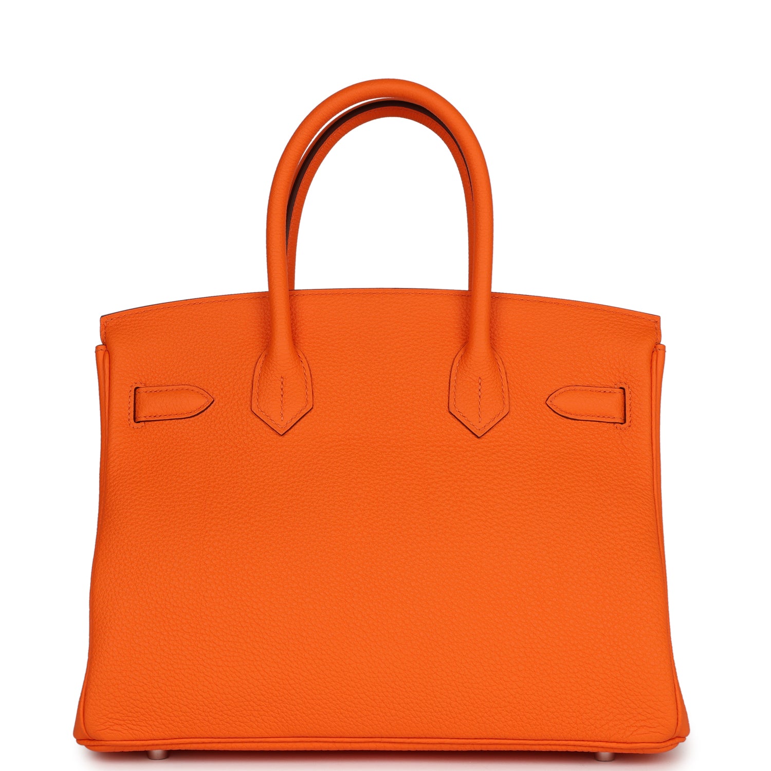 HMS Birkin 30 Orange Minium Togo Palladium Hardware