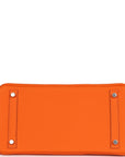 HMS Birkin 30 Orange Minium Togo Palladium Hardware