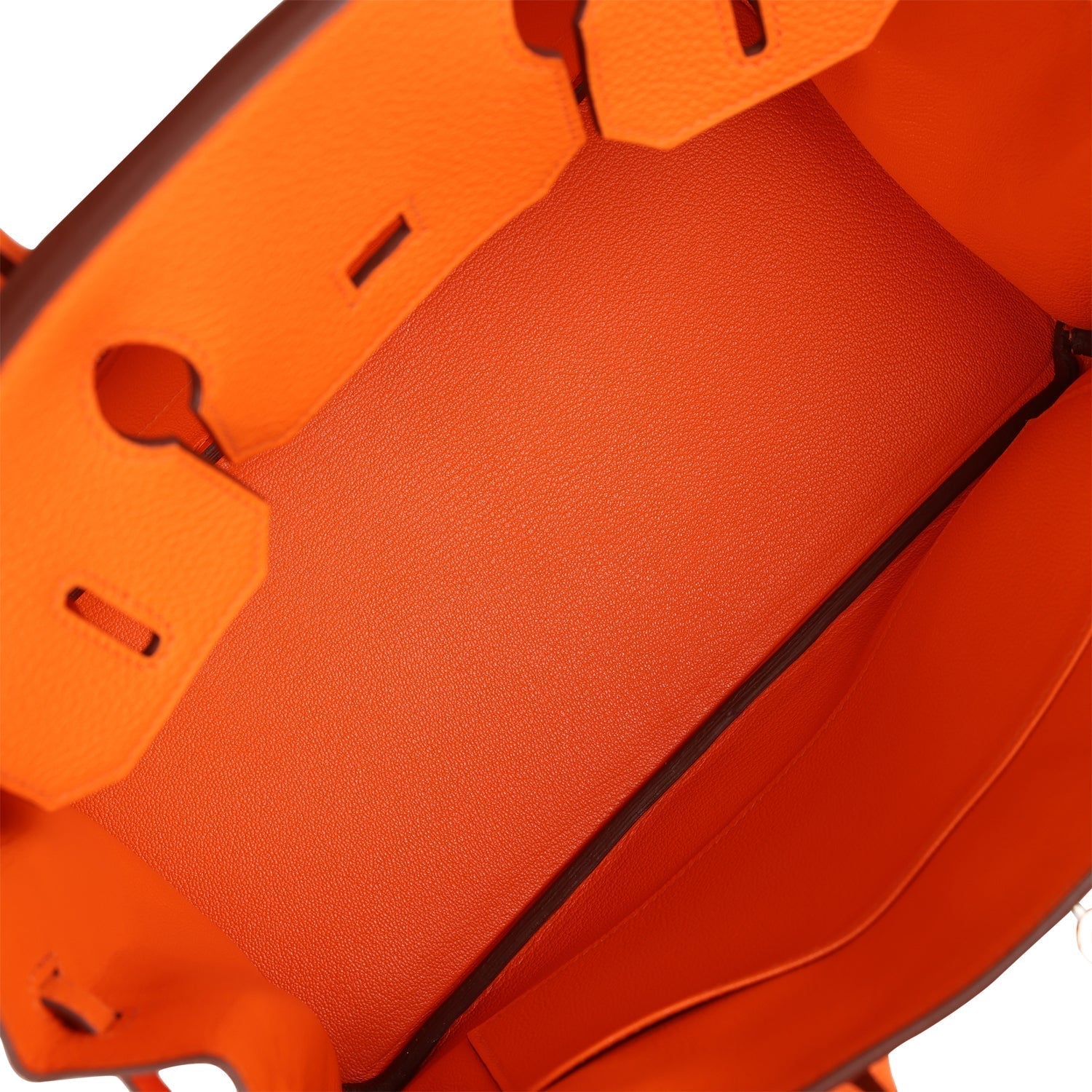 HMS Birkin 30 Orange Minium Togo Palladium Hardware