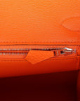 HMS Birkin 30 Orange Minium Togo Palladium Hardware