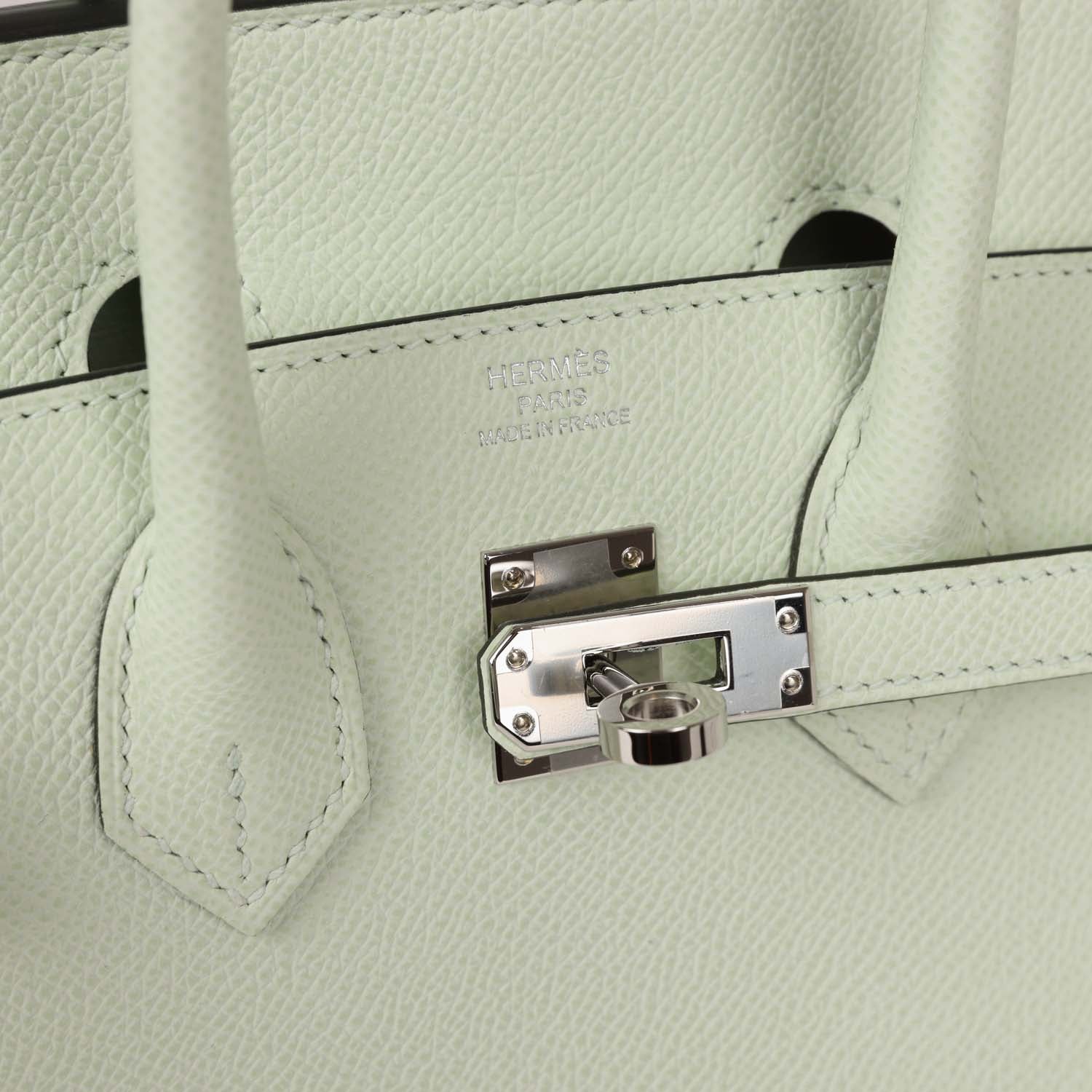 HMS Birkin Sellier 25 Vert Fizz Epsom Palladium Hardware