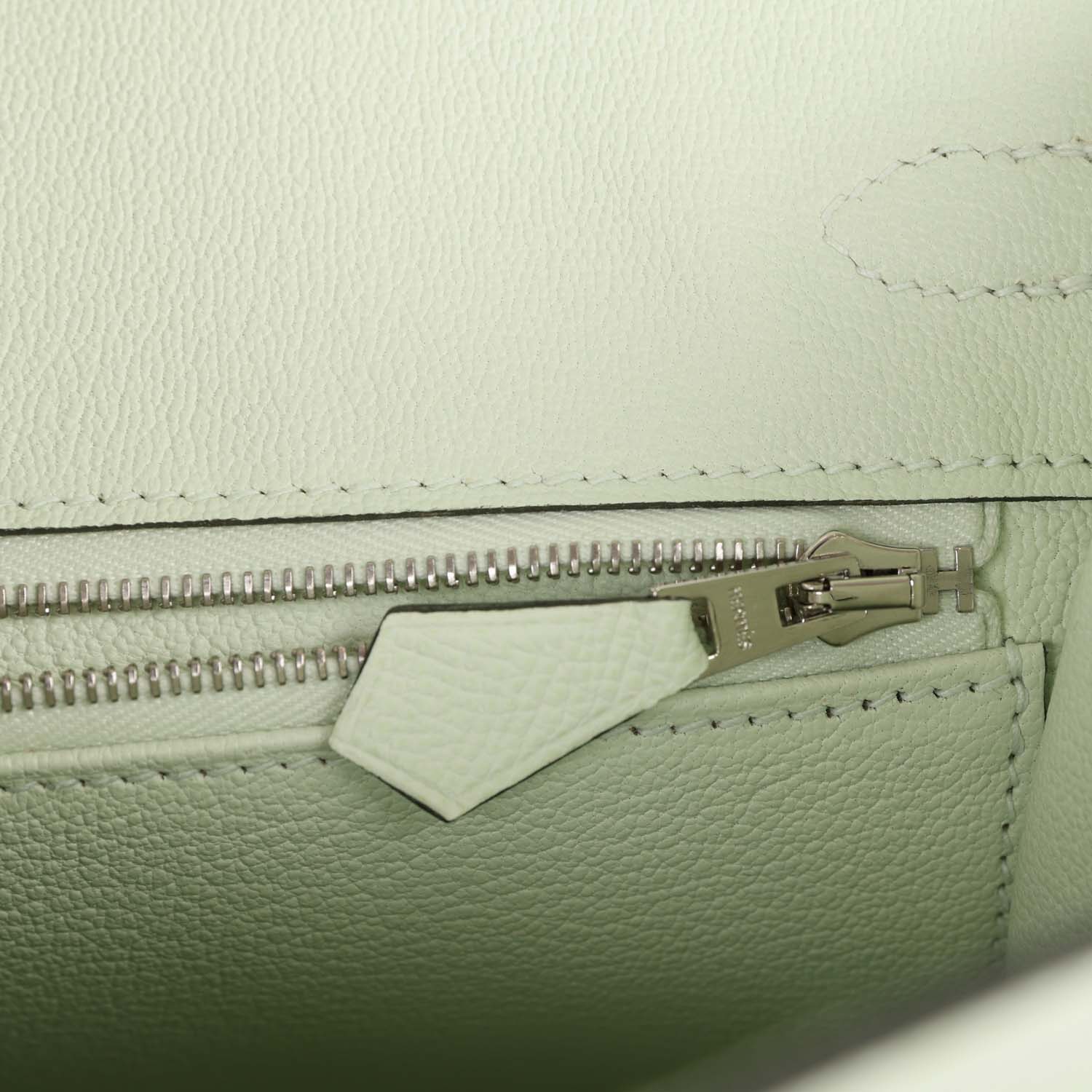 HMS Birkin Sellier 25 Vert Fizz Epsom Palladium Hardware