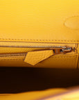HMS Birkin 30 Jaune Ambre Shiny Niloticus Crocodile and Togo Touch Palladium Hardware
