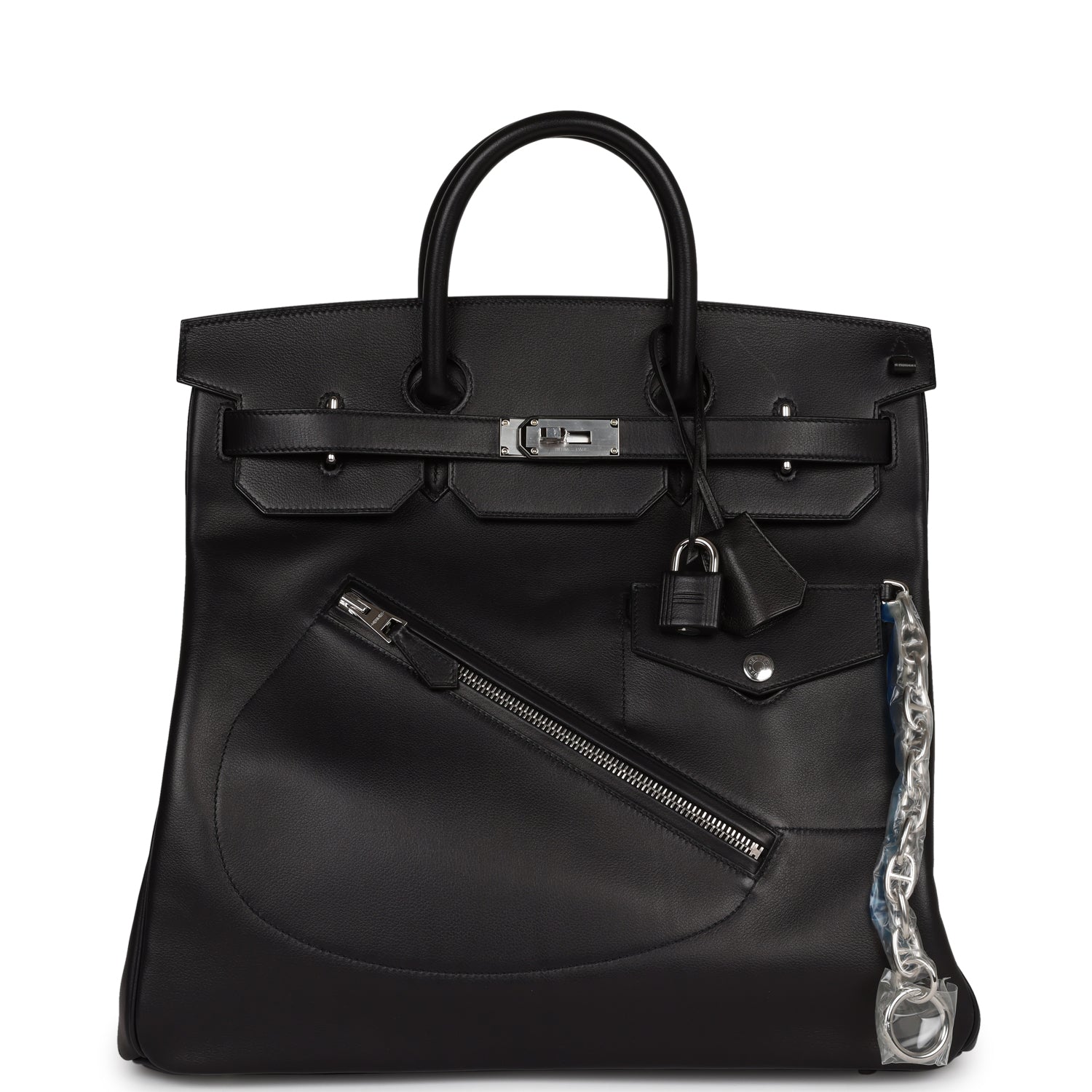 HMS Birkin 40 HAC "Rock" Black Evercolor Palladium Hardware