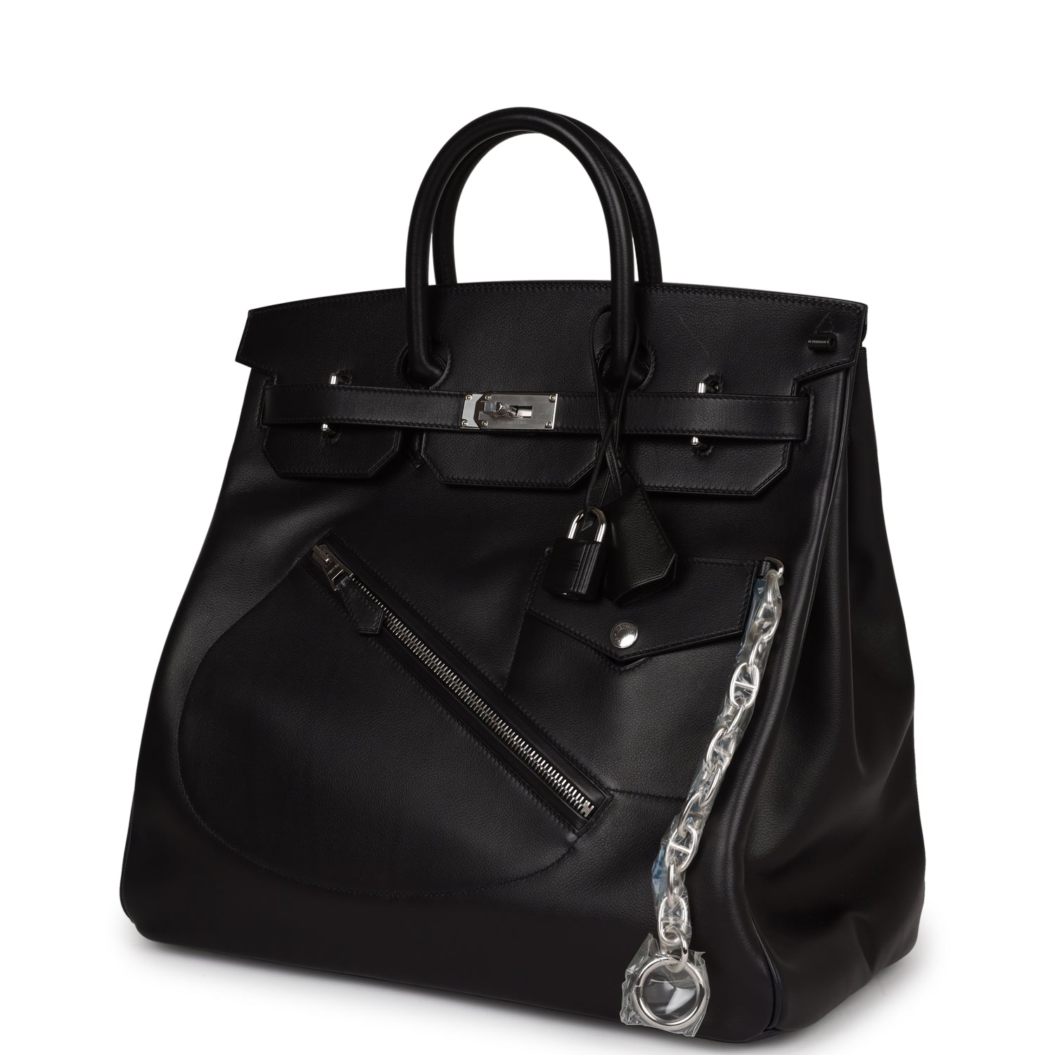 HMS Birkin 40 HAC "Rock" Black Evercolor Palladium Hardware