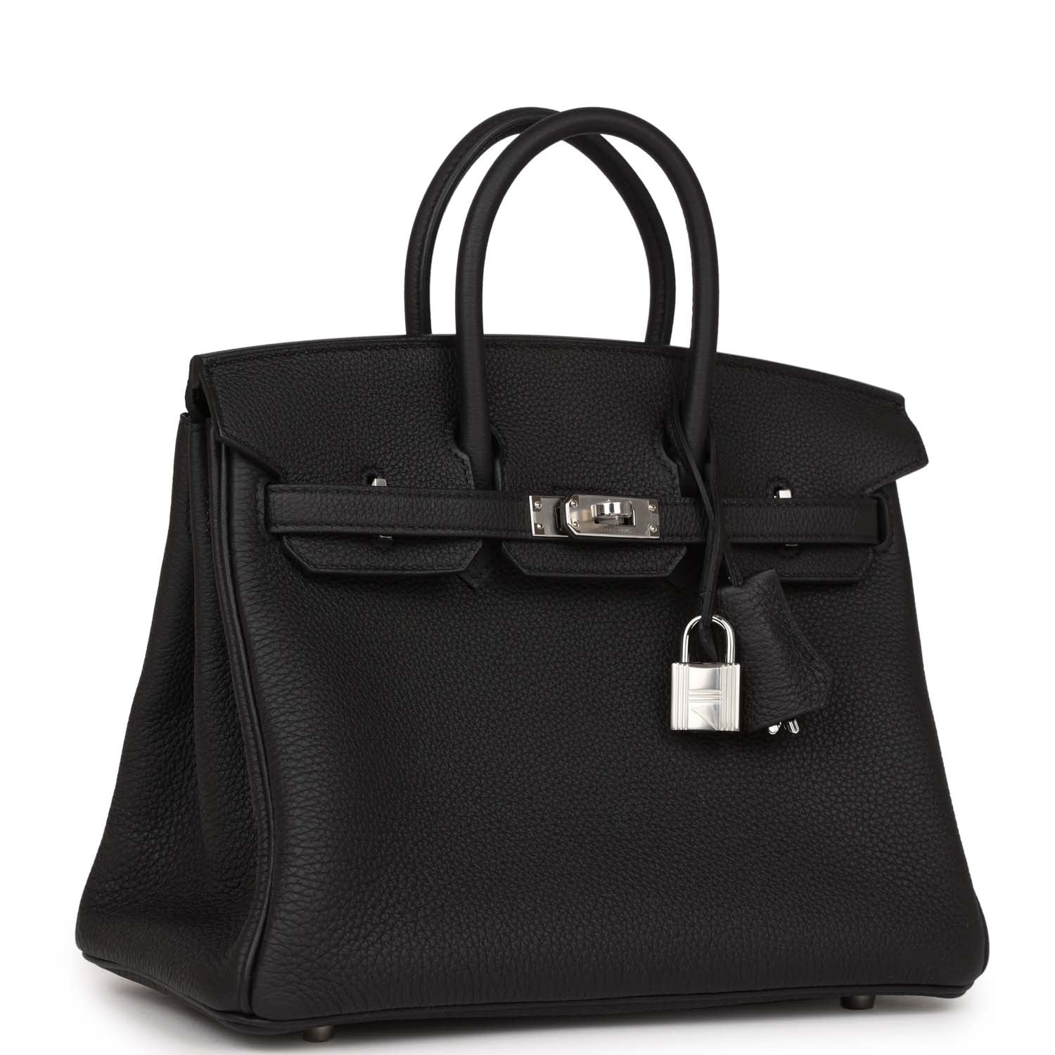 HMS Birkin 25 Black Togo Palladium Hardware