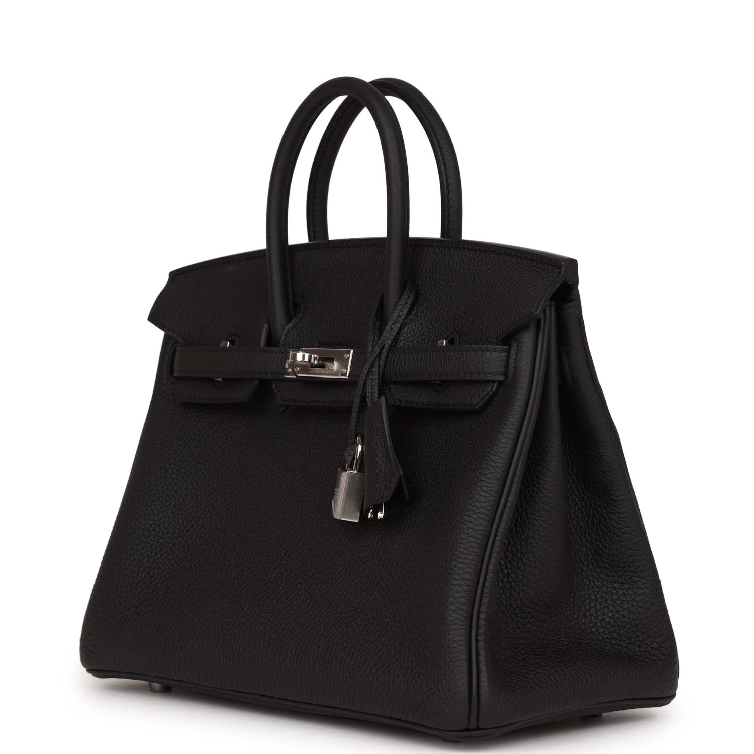 HMS Birkin 25 Black Togo Palladium Hardware
