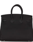HMS Birkin 25 Black Togo Palladium Hardware