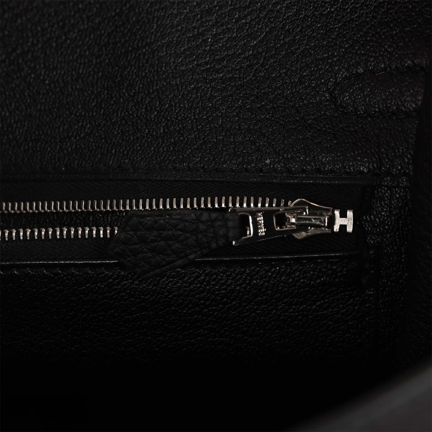 HMS Birkin 25 Black Togo Palladium Hardware