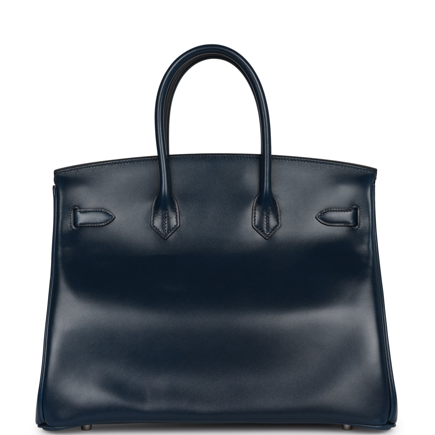 Top Quality HMS Birkin 35 Bleu De Prusse Box Calf Guilloché Palladium Hardware