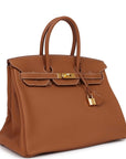 Top Quality HMS Birkin 35 Gold Togo Gold Hardware