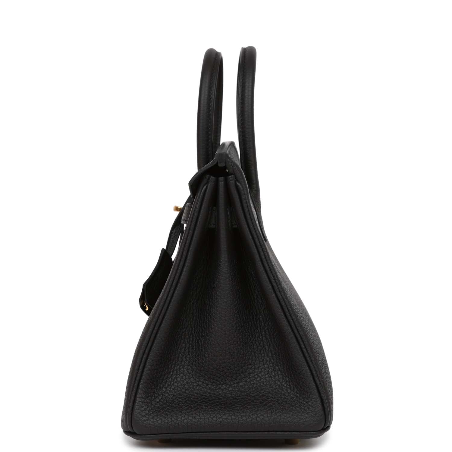 HMS Birkin 25 Black Togo Gold Hardware