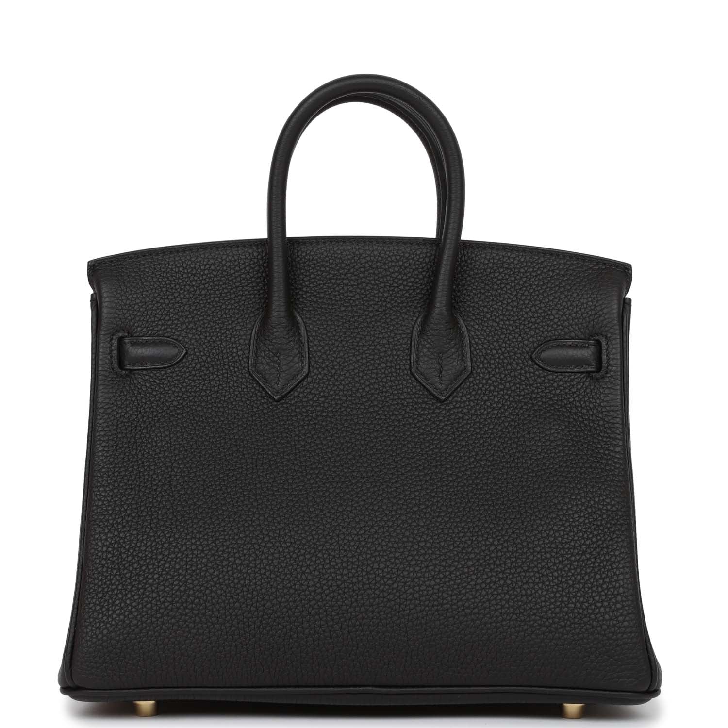 HMS Birkin 25 Black Togo Gold Hardware